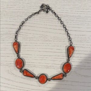 Spiny Oyster / Sterling Silver choker